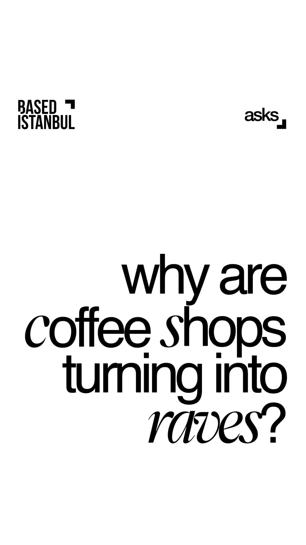 Why does coffee shops acting like a rave club?